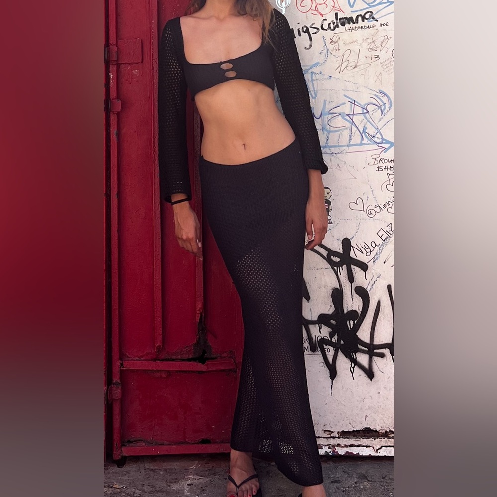 Black Knit Set